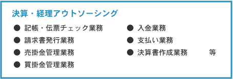 図:決算・経理アウトソーシングサービ